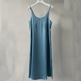 Toppies 2021 Women Satin Dress Party Luxury Shiny Sundress Sexy Imitation Silk Fashion Ladies Dress