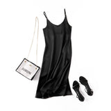 Toppies 2021 Women Satin Dress Party Luxury Shiny Sundress Sexy Imitation Silk Fashion Ladies Dress