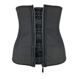 Women Latex Waist Trainer Body Shaper Corsets with Zipper Cincher Corset Top Slimming Belt Black Shapers Shapewear Plus Size