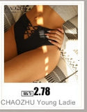 CHAOZHU Women Lady Kawaii JK Lolita Sexy Hollow Bow Tie Panties Xmas Gift Fully Lace Crotch Transparent G String Thong Plus Size
