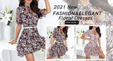 Spring Long Lantern Sleeve Print Wrap Dress Women Elegant Ruffles V Neck Red Party Dresses Autumn Female A Line Office Vestidos