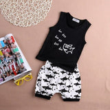 t-shirt + Shorts 2pcs suit 2016 new Summer baby girl Boys clothes