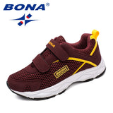 BONA New Fashion Style Children Casual Shoes Mesh Girls Flats Hook & Loop Girls Loafers Outdoor Fashion Sneakers Free Shipping - ENSEIGNE DENIS
