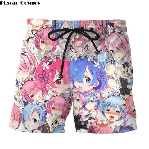Anime Zero Ram Rem Board Shorts Anime Swimwear Quick Drying Swimsuits Male Anime Beach Boxer Trunks Shorts 3D Printed jogger - ENSEIGNE DENIS