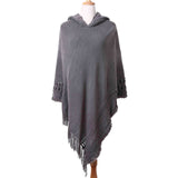 New Women Ladies Tassel Cape Coat Fringe Poncho Oblique Stripe Coat Bohemian Shawl Scarf - ENSEIGNE DENIS