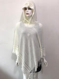 New Women Ladies Tassel Cape Coat Fringe Poncho Oblique Stripe Coat Bohemian Shawl Scarf - ENSEIGNE DENIS