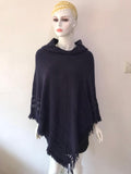 New Women Ladies Tassel Cape Coat Fringe Poncho Oblique Stripe Coat Bohemian Shawl Scarf - ENSEIGNE DENIS