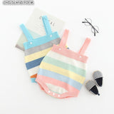 Knitted Baby Clothes Rainbow Newborn Baby Rompers for Girls Cotton