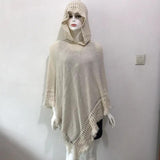 New Women Ladies Tassel Cape Coat Fringe Poncho Oblique Stripe Coat Bohemian Shawl Scarf - ENSEIGNE DENIS
