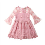 6M-5T Toddler Kids Baby Girls Princess Lace Dress Clothing Child Gir