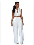 Women v-neck wide leg pants rompers women jumpsuit sexy jumpsuits for women 2018 women's jumpsuits plus size