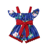 Kids Baby Girl Clothes Off Shoulder Flower Brightful Baby Rompers