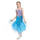 Girls Little Mermaid Ariel Princess Dress Cosplay Costumes For Kids Baby Girl Mermaid Dress Up Sets Children Halloween Clothing