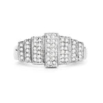 14K White Gold Plated 0.26 Carat Genuine White Diamond .925 Sterling