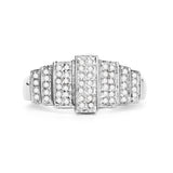 14K White Gold Plated 0.26 Carat Genuine White Diamond .925 Sterling