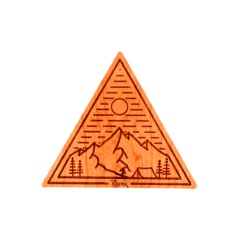 Base Camp Triangle Wood Sticker
