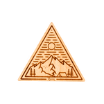 Base Camp Triangle Wood Sticker