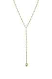 Always Guided Gold Chain Link Lariat Necklace