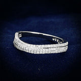 TS173 Rhodium 925 Sterling Silver Ring with AAA