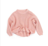 1 5Yrs Winter Kids Girls Fleece knitted Pullover Sweaters Cotton Autmn