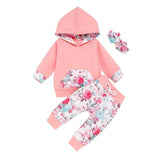New Newborn Infant Baby Girls Autumn Winter Clothes Sets 3PCS Long Sle