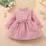 0 3T Baby Girl Dress Toddler Girl Dresses Long Sleeve Infant Corduroy