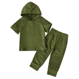 1 5Yrs Autumn Children Boys Hooded Denim Clothes Outfits Toddler Boys