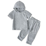 1 5Yrs Autumn Children Boys Hooded Denim Clothes Outfits Toddler Boys