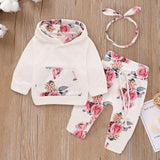 New Newborn Infant Baby Girls Autumn Winter Clothes Sets 3PCS Long Sle
