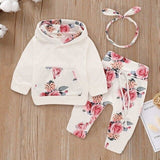 New Newborn Infant Baby Girls Autumn Winter Clothes Sets 3PCS Long Sle