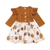 0 3T Baby Girl Dress Toddler Girl Dresses Long Sleeve Infant Corduroy