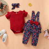 Newborn Toddler Baby Girls Clothes Set Short Sleeve Pullover Bow Ruffl