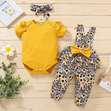 Newborn Toddler Baby Girls Clothes Set Short Sleeve Pullover Bow Ruffl