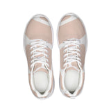 Women's Athletic Sneakers, Low Top Canvas Running Shoes - Retro Pink &