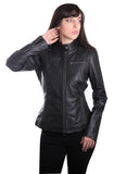 Allie Womens Black Leather Jacket