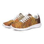 Womens Sneakers, Brown And Gold Multiprint Style Athletic Running