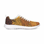 Womens Sneakers, Brown And Gold Multiprint Style Athletic Running