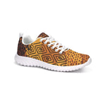 Womens Sneakers, Brown And Gold Multiprint Style Athletic Running